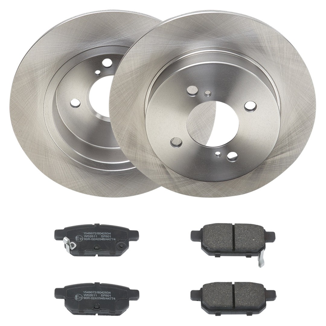 RIDEX Rear Axle, solid, with acoustic wear warning Ø: 259mm, Brake Disc Thickness: 9mm Brake discs and pads 3405B2434 buy