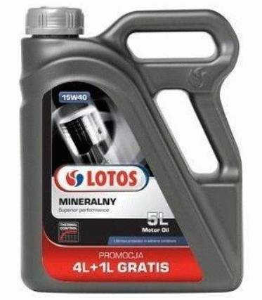 Auto oil LOTOS 15W-40, 5l, Mineral Oil longlife 5900925085500