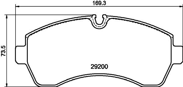 Mercedes SPRINTER Set of brake pads 20088333 HELLA 8DB 355 043-911 online buy
