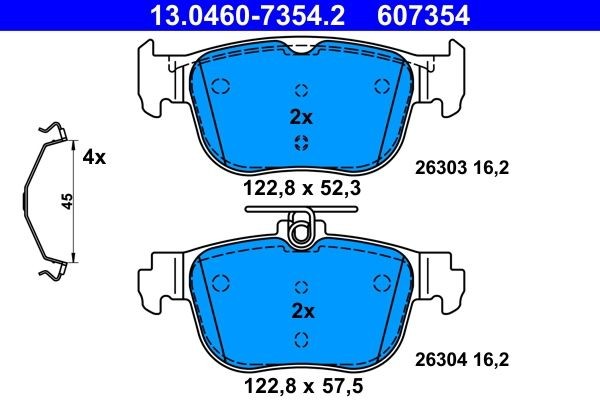 ATE Brake pad kit 13.0460-7354.2