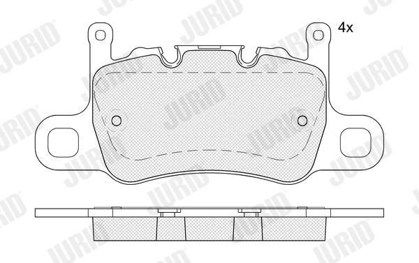 JURID Brake pad kit 574103J for Porsche 991 Coupe