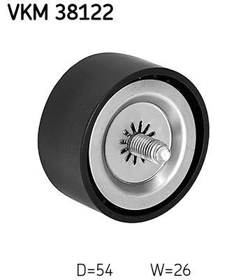 SKF Deflection / Guide Pulley, v-ribbed belt VKM 38122 suitable for MERCEDES-BENZ VIANO, VITO, SPRINTER