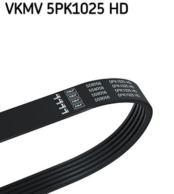 5PK1025 SKF 1025mm, 5 Number of ribs: 5, Length: 1025mm Alternator belt VKMV 5PK1025 HD buy