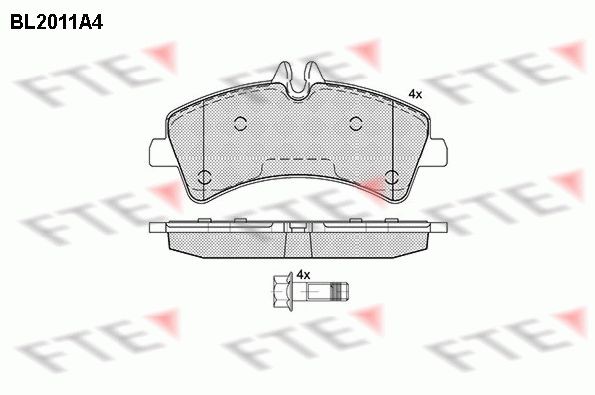 Mercedes SPRINTER Set of brake pads 20093771 FTE 9010598 online buy