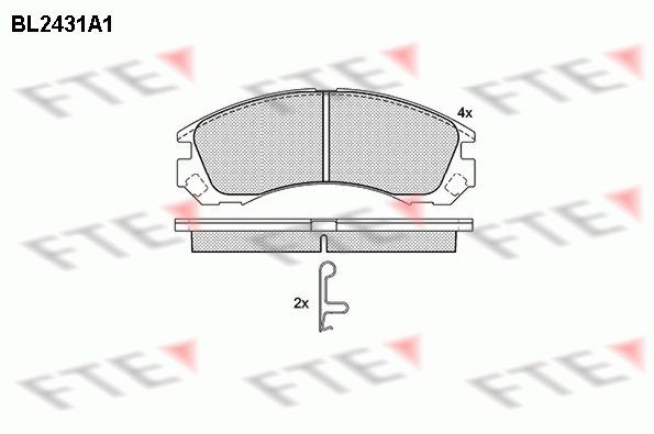 9010731 FTE Brake pad set CITROËN Front Axle, incl. wear warning contact