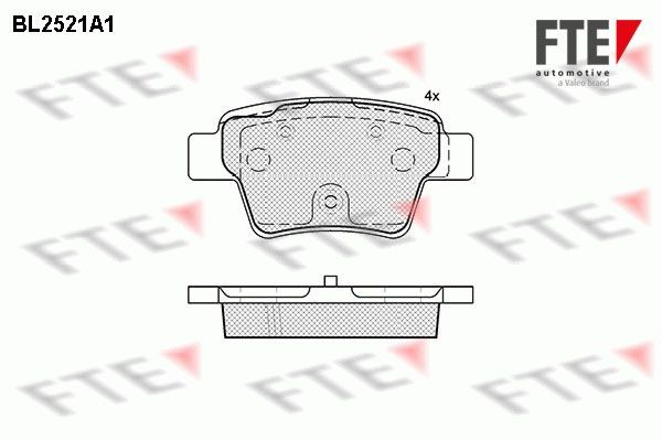 BL2521A1 FTE Rear Axle Height: 46,8mm, Width: 95mm, Thickness: 16,9mm Brake pads 9010778 buy