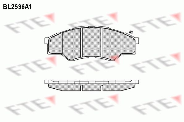 BL2536A1 FTE Front Axle Height: 52mm, Width: 140mm, Thickness: 16mm Brake pads 9010788 buy