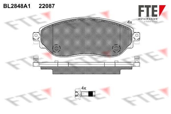 Original 9011024 FTE Set of brake pads SMART