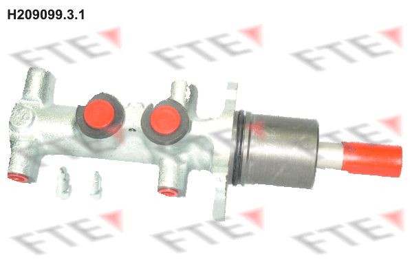 9220112 FTE Brake master cylinder OPEL Number of connectors: 4, Piston Ø: 20,6 mm, Aluminium, 2x M10x1