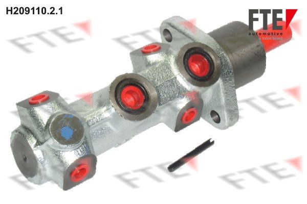Master cylinder FTE Number of connectors: 4, Piston Ø: 20,6 mm, Grey Cast Iron, M10x1 - 9220114
