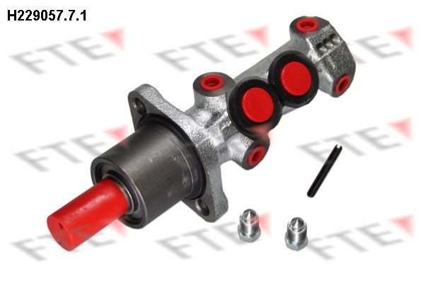 9220169 FTE Brake master cylinder SEAT Number of connectors: 2, Bore Ø: 9 mm, Piston Ø: 22,2 mm, Grey Cast Iron, M10x1