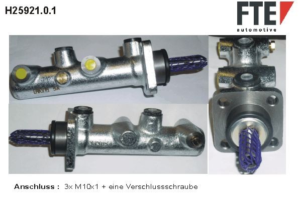 Original FTE H25921.0.1 Brake master cylinder 9220376 for IVECO Daily