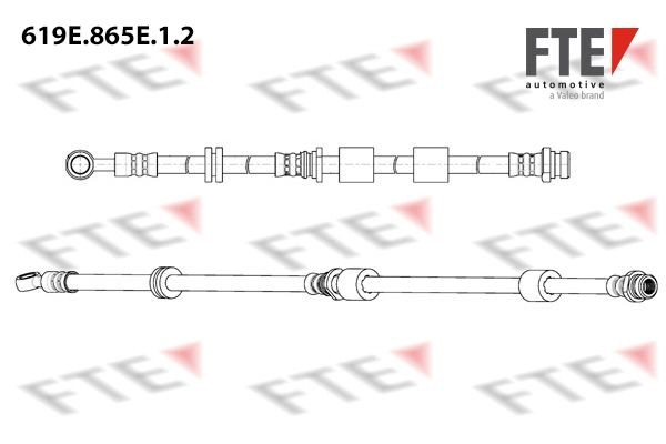 619E.865E.1.2 FTE 619 mm, 1x M10x1, 10 mm Length: 619mm, Internal Thread: 1x M10x1mm Brake line 9240987 buy