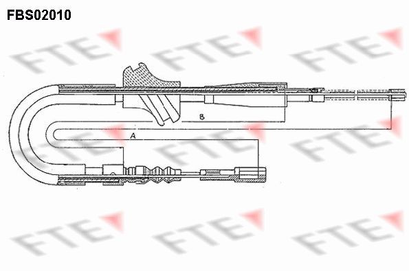 FBS02010 FTE 9250003 Hand brake cable 893609721��