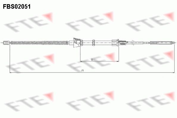 Original FTE FBS02051 Brake cable 9250054 for VW POLO