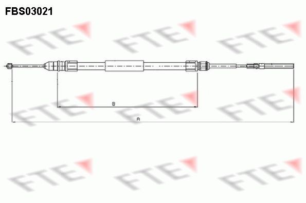 FBS03021 FTE 9250110 Brake cable BMW 3 Compact (E46) 316 ti 115 hp Petrol 2004
