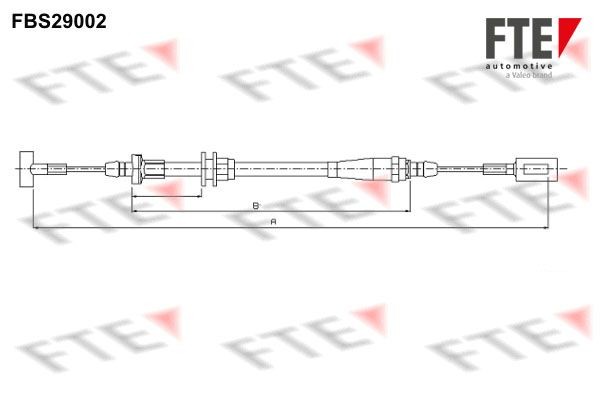 FBS29002 FTE 9250655 Hand brake cable 504347502