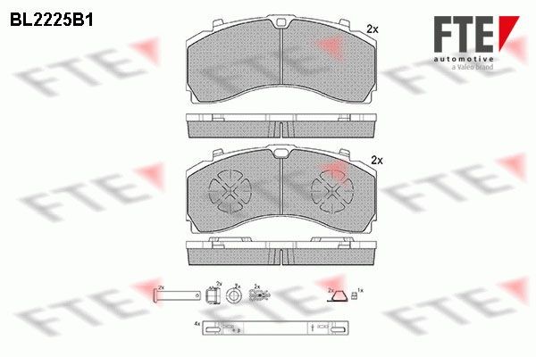 FTE 9500010 Brake pad set Front Axle