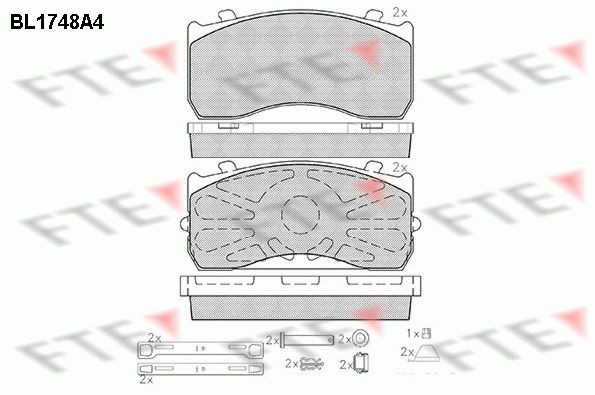 9500028 FTE Brake pad set MERCEDES-BENZ Front Axle, Rear Axle