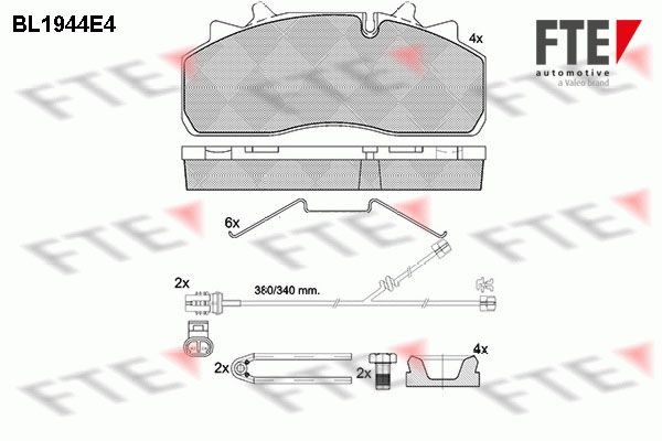 FTE 9500061 Bremsbeläge für DAF LF LKW in Original Qualität