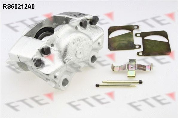 FTE 9780011 Brake caliper grey, Cast Iron, Front Axle Right, in front of axle, without holder
