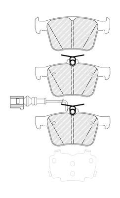 FERODO Brake pad kit FDB5384 for AUDI A3, TT, Q3