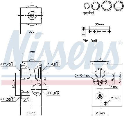 NISSENS 999456 Expansion valve PEUGEOT EXPERT 2010 in original quality