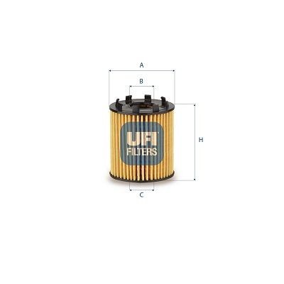 UFI 25.258.00 Oil filter 95 525 300
