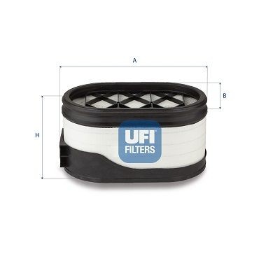 UFI 186,6mm, 340,7mm, Filter Insert Height: 186,6mm Engine air filter 27.G83.00 buy