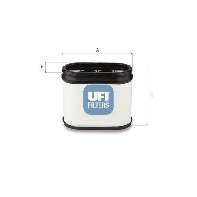 UFI 27.G85.00 Air filter 232,6mm, 253mm, Filter Insert
