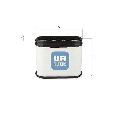 UFI 27.H00.00 Air filter 283mm, 310,8mm, Filter Insert