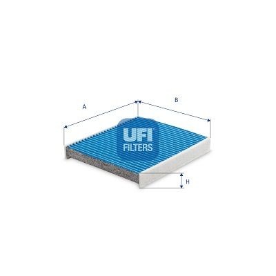 34.429.00 UFI Pollen filter LAND ROVER with antibacterial action, 210 mm x 205 mm x 35 mm