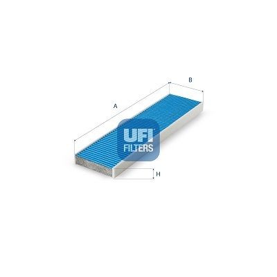 UFI with antibacterial action, 448 mm x 153 mm x 30 mm Width: 153mm, Height: 30mm, Length: 448mm Cabin filter 34.454.00 buy
