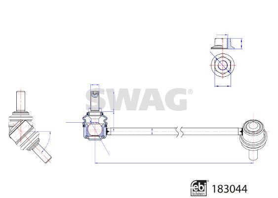 Mercedes VITO Anti-roll bar linkage 20105399 SWAG 33 10 8803 online buy