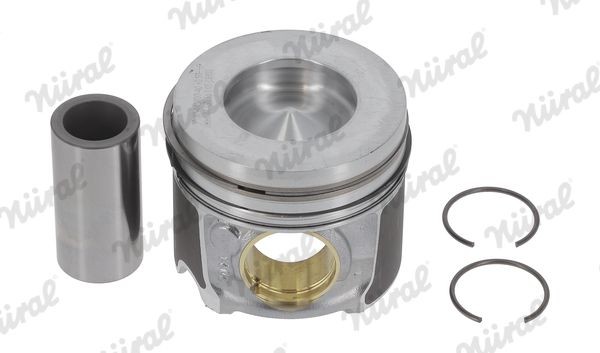 87-449707-40 NÜRAL Engine piston MINI 84,5 mm, with cooling duct, with piston ring carrier, for keystone connecting rod