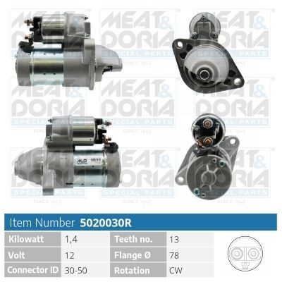 MEAT & DORIA 5020030R Starter motor 8 98014 743 2