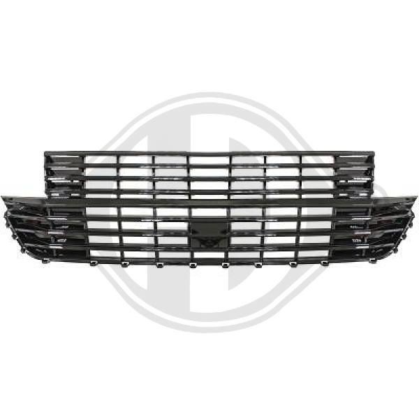 DIEDERICHS 2274140 Front grill VW TRANSPORTER 2008 in original quality