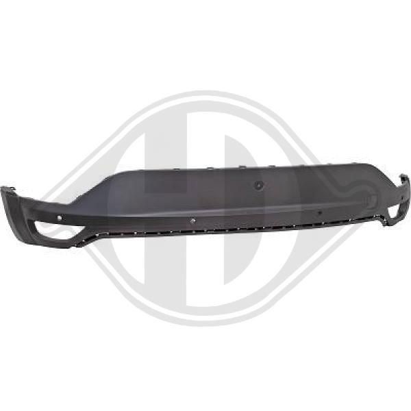 DIEDERICHS Rear, for vehicles without parking distance control, black Front bumper 4457458 buy