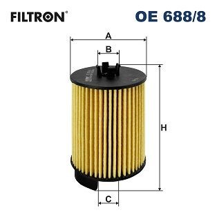 Original OE 688/8 FILTRON Engine oil filter AUDI