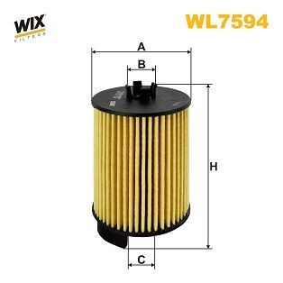 WIX FILTERS Filter Insert Inner Diameter 2: 20, 24mm, Ø: 65mm, Height: 117mm Oil filters WL7594 buy