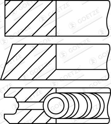 GOETZE ENGINE Piston Ring Kit 08-453600-00 Audi A4 2022