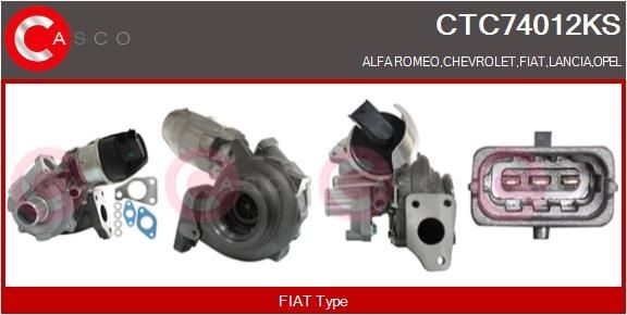 CASCO CTC74012KS Turbocharger Fiat Tipo Estate 1.3 D 95 hp Diesel 2021 price