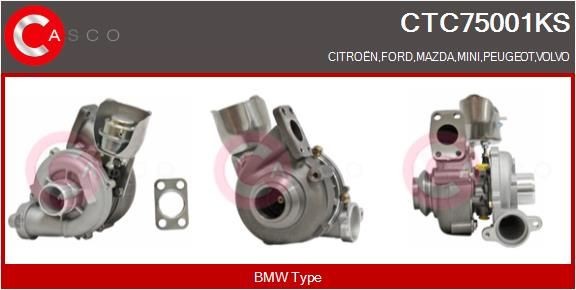 Ford FIESTA Turbocharger 20120248 CASCO CTC75001KS online buy