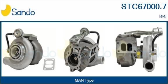SANDO STC67000.7 Turbocharger 51.09100-9598