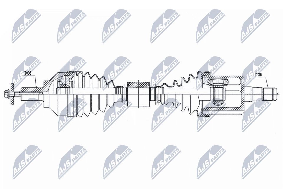 NTY NPW-VV-139 Joint kit, drive shaft 3 600 0550