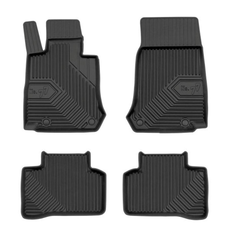 77407770 FROGUM Floor mats MERCEDES-BENZ Rubber, Front and Rear, Quantity: 4, black, Tailored