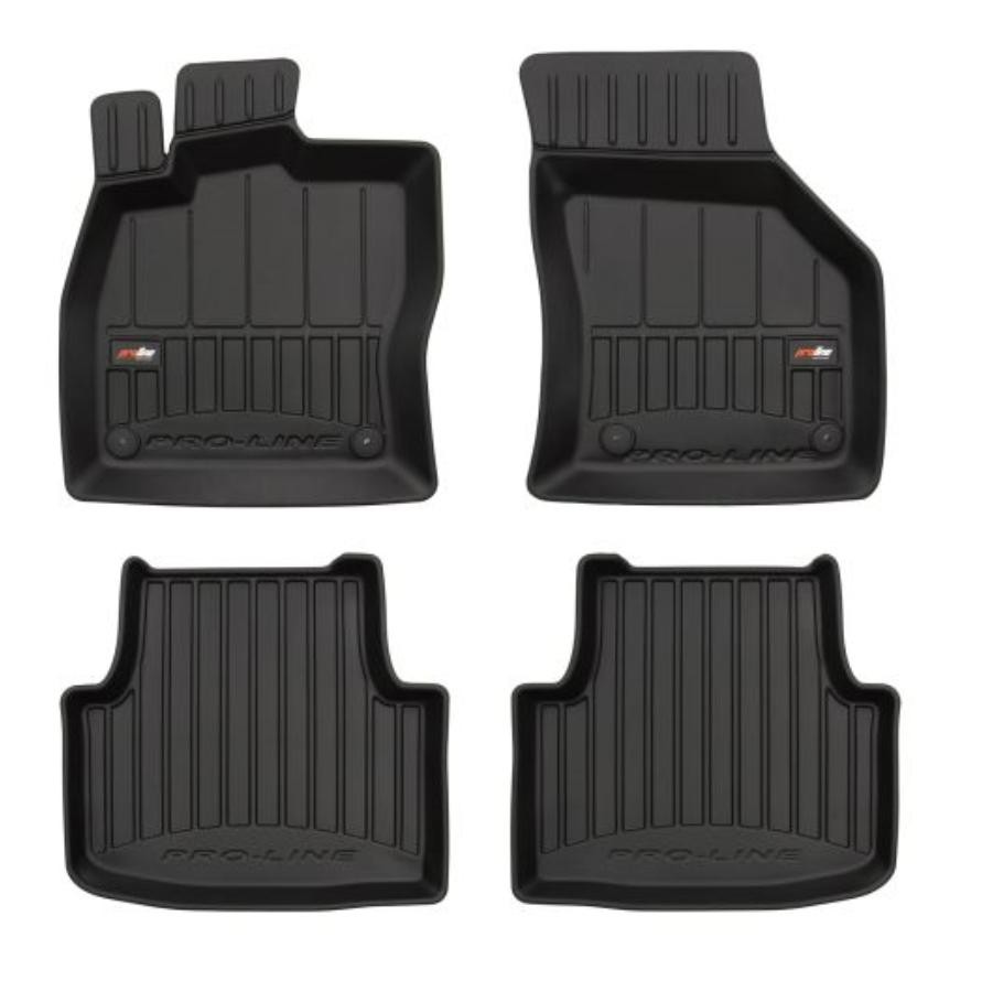 Alfombrillas de fieltro adecuadas para Seat Leon II (2005-2012) - alfombras  para coche - color negro