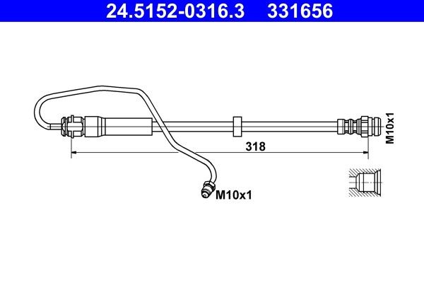 Audi A5 Brake hose ATE 24.5152-0316.3 cheap