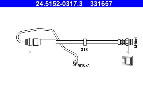 Audi A5 Brake hose ATE 24.5152-0317.3 cheap