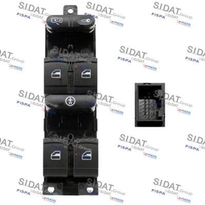 SIDAT Left Front Number of pins: 13-pin connector Switch, window regulator 5.145481A2 buy